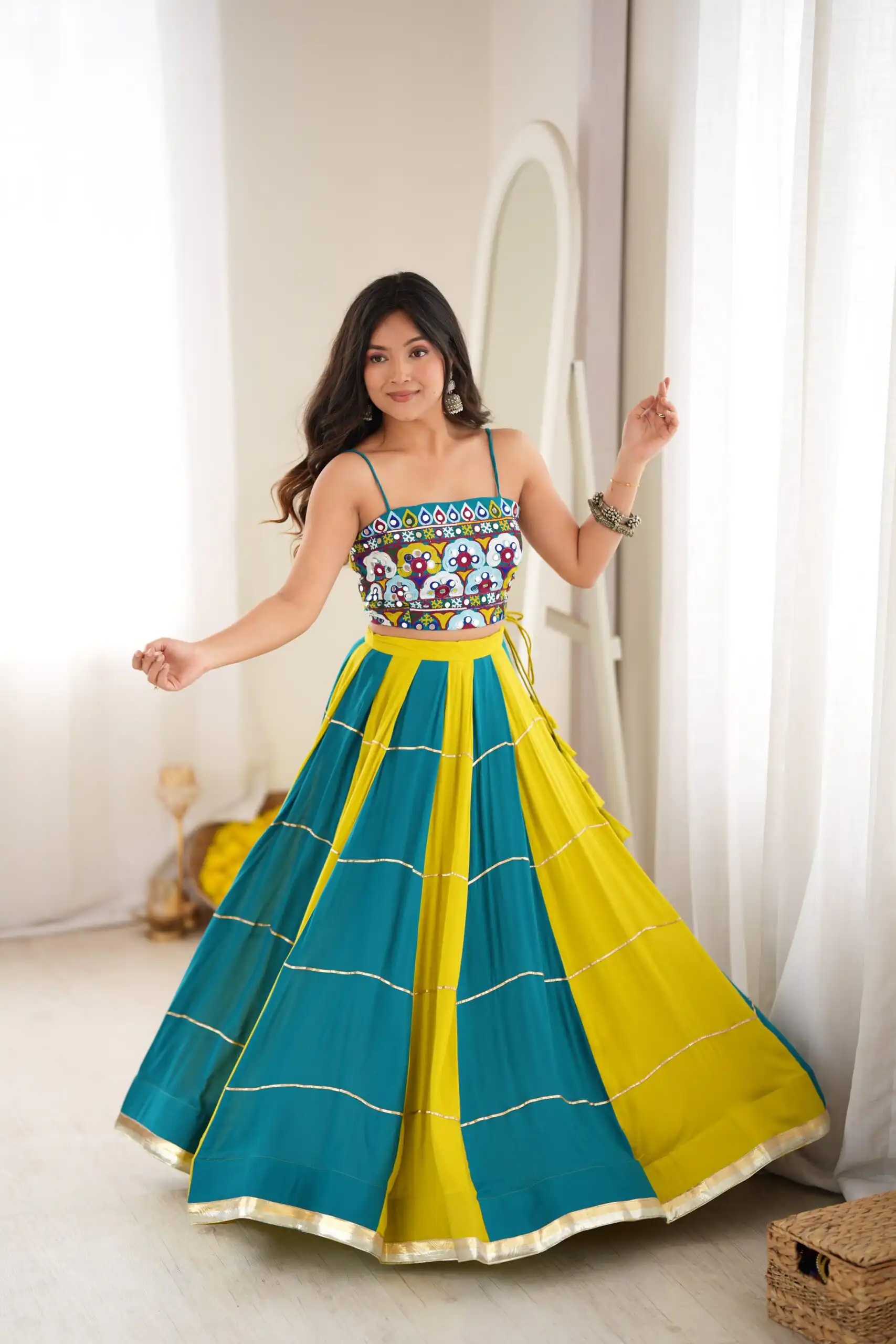 SP 97 Blue Color Rayon Embroidery Work & Cowrie Work Lehenga Choli . Grab it for ₹2399. Delivery 4-6 Working Days. Shop now. | Lehenga, Bollywood Lehenga, Creative Lehenga, Designer Lehenga, Embroidered Lehenga, Party Wear Lehenga