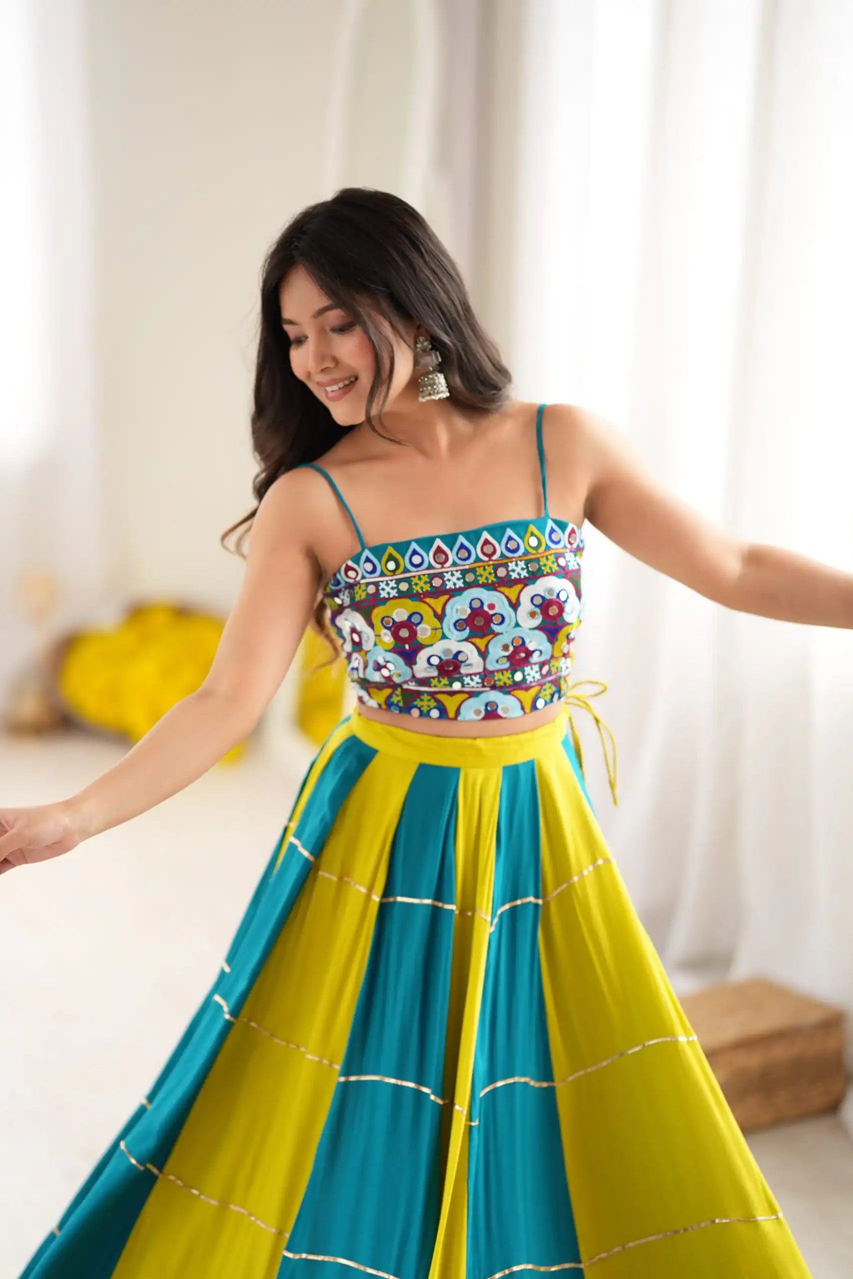 SP 97 Blue Color Rayon Embroidery Work & Cowrie Work Lehenga Choli . Grab it for ₹2399. Delivery 4-6 Working Days. Shop now. | Lehenga, Bollywood Lehenga, Creative Lehenga, Designer Lehenga, Embroidered Lehenga, Party Wear Lehenga
