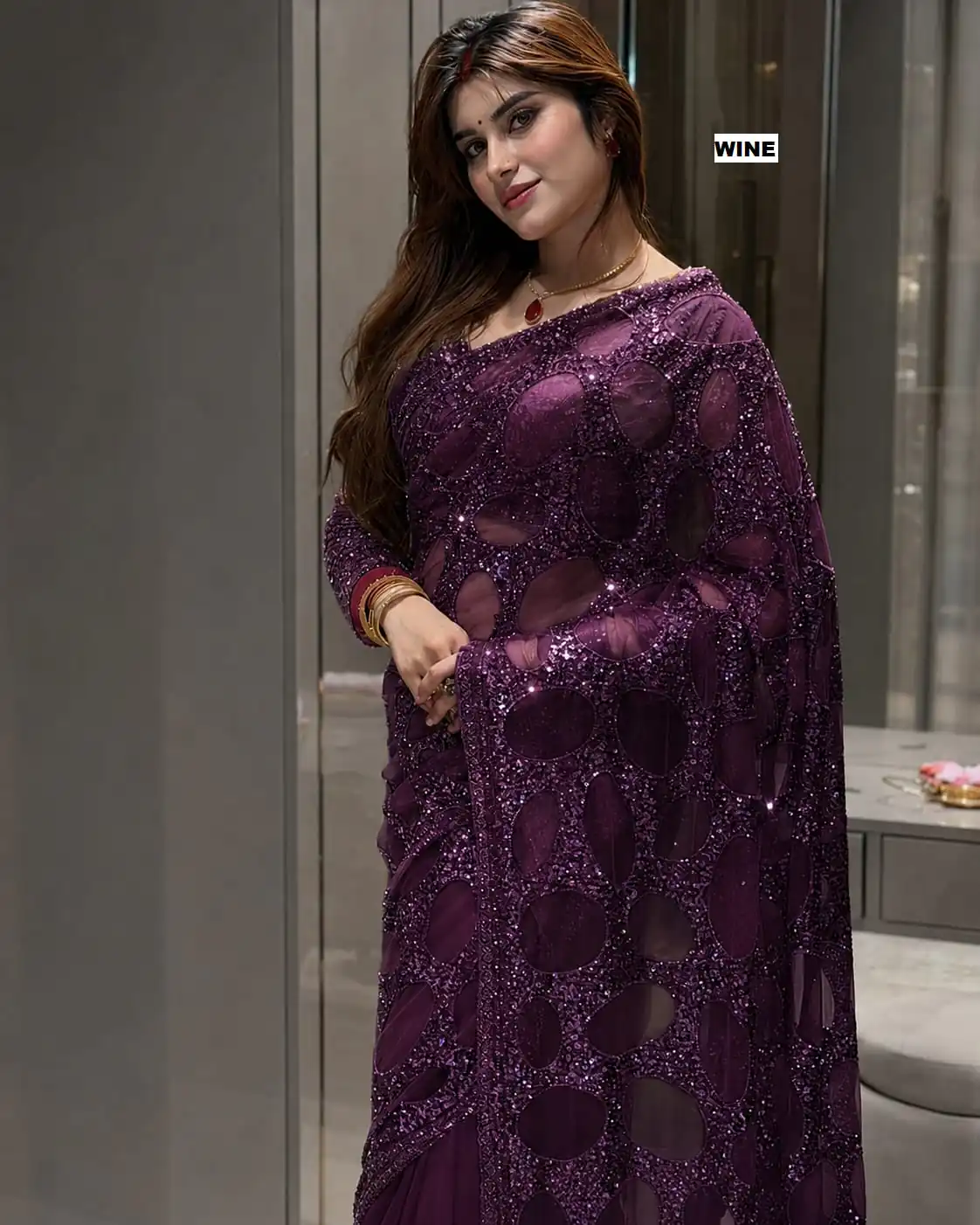 DF 3489 Wine Butterfly Net Saree Sequence with Work & Zari Work. Introductory Price ₹2099. Delivery 4-6 Working Days. Shop now. | Sarees, Bollywood Sarees, Creative Sarees, Designer Sarees, Embroidered Sarees, Ethnic Saree, Modern Digital sarees, Party Wear Sarees