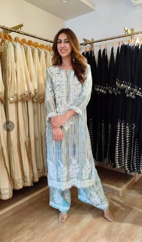 Aglow Multi Rayon Embroidery Work Salwar Suit