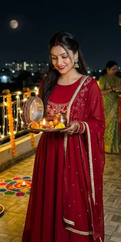 Magical Red Georgette Blooming Sequence Work Gown