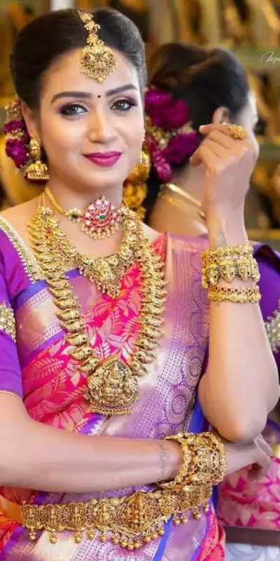 Super Pink Soft Lichi Silk Jacquard Border Saree
