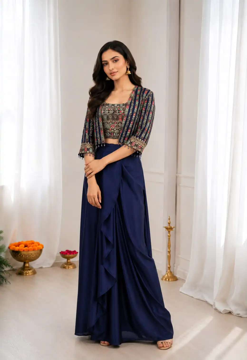 BB 83 Navy Blue Chinon Silk Sequence Work Lehenga Choli Perfect for Wedding, Party, Ganesh Chaturthi, Baby Shower, Makar Affordable Price ₹2399. /- | Lehenga, Bollywood Lehenga, Creative Lehenga, Designer Lehenga, Embroidered Lehenga, Party Wear Lehenga