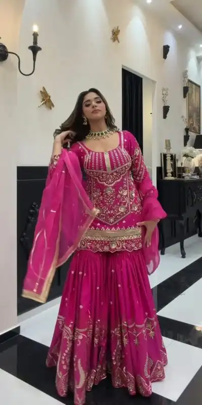 MF 523 Pin Sindoor Silk Salwar Suit k with Sequins Work & Embroidery Work. Special Price ₹2849. Delivery 4-6 Working Days. Shop now. | Jump Suits, Salwar suit, Casual Suits, Creative suits, Designer Suits, Palazzo Suits, Party Wear Suits, Patiala Suits, Straight Suits