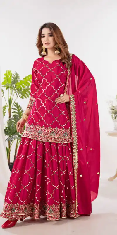 ND 5017 Pink Color Chinon Silk Salwar Suit with Embroidery Work. Online Get it for ₹2319. Delivery 4-6 Working Days. Shop now. | Jump Suits, Salwar suit, Casual Suits, Creative suits, Designer Suits, Palazzo Suits, Party Wear Suits, Patiala Suits, Straight Suits
