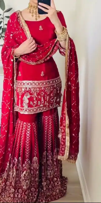 RTC 6003 Red Color Chinon Silk Salwar Suit with Embroidery Work. Online Get it for ₹2849. Delivery 4-6 Working Days. Shop now. | Jump Suits, Salwar suit, Casual Suits, Creative suits, Designer Suits, Palazzo Suits, Party Wear Suits, Patiala Suits, Straight Suits