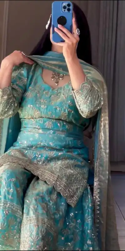 MF 479 Blue in Color Fendy Crush Silk Designer Work Salwar Suit . Introductory Price ₹2999. Delivery 4-6 Working Days. Shop now. | Jump Suits, Salwar suit, Casual Suits, Creative suits, Designer Suits, Palazzo Suits, Party Wear Suits, Patiala Suits, Straight Suits