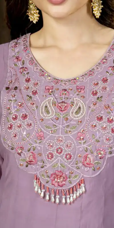 DIVA 175 Lavender Mal Chanderi Salwar Suit Perfect for Wedding, Party, Baisakhi, Housewarming, Sangeet – Introductory Price ₹2899. Delivery 4-6 Working D | Jump Suits, Salwar suit, Casual Suits, Creative suits, Designer Suits, Palazzo Suits, Party Wear Suits, Patiala Suits, Straight Suits