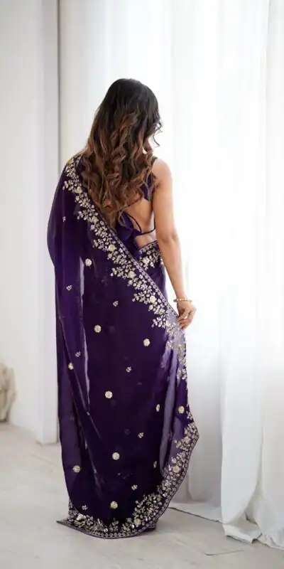 SP 89 Purple Color Fendy Silk Saree With Sequins Work. Wedding, Party, Festive, Events Get it for ₹1799. Delivery 4-6 Working Days. Online Best Shop now. | Sarees, Bollywood Sarees, Creative Sarees, Designer Sarees, Embroidered Sarees, Ethnic Saree, Modern Digital sarees, Party Wear Sarees