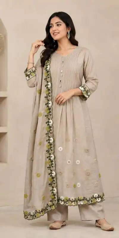 DIVA 181 Grey Mal Chanderi Salwar Suit Perfect for Wedding, Party, Baisakhi, Housewarming, Sangeet – Introductory Price ₹2299. Delivery 4-6 Working D | Jump Suits, Salwar suit, Casual Suits, Creative suits, Designer Suits, Palazzo Suits, Party Wear Suits, Patiala Suits, Straight Suits