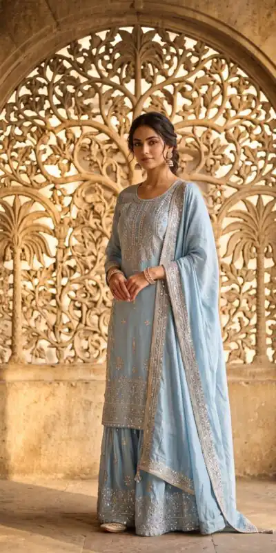 WW 1243 Blue NC Zimmy Silk Salwar Suit Perfect for Wedding, Party, Baby Shower, Festival Celebrations, Pongal – . Grab it for ₹2449. Delivery 4-6 Worki | Jump Suits, Salwar suit, Casual Suits, Creative suits, Designer Suits, Palazzo Suits, Party Wear Suits, Patiala Suits, Straight Suits