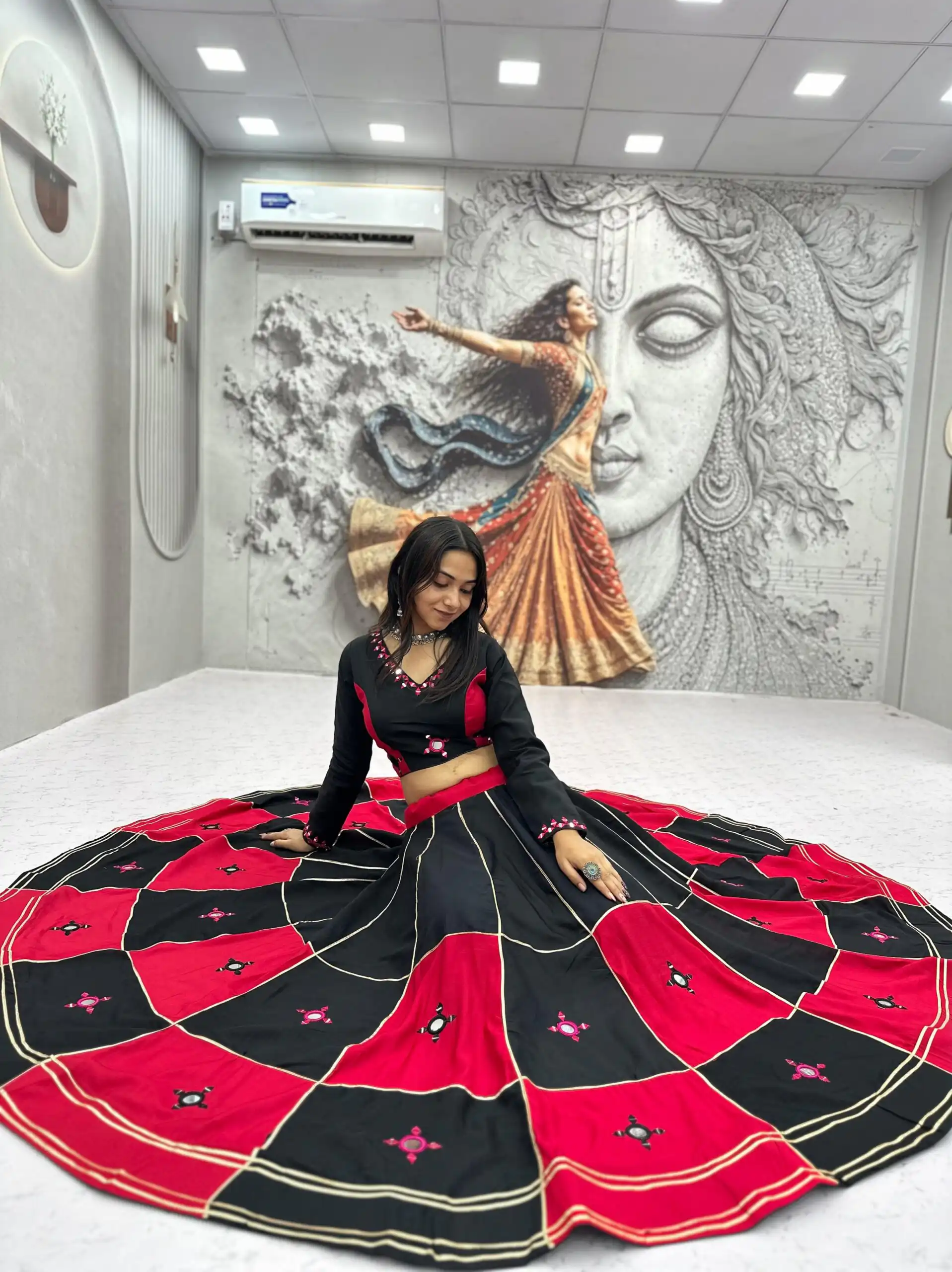 Ram 196 Pink l in Pure Cotton Mirror Work & Gamthi Work Lehenga Choli . Exclusive Offer ₹2849. Delivery 4-6 Working Days. Shop now. | Lehenga, Bollywood Lehenga, Creative Lehenga, Designer Lehenga, Embroidered Lehenga, Party Wear Lehenga