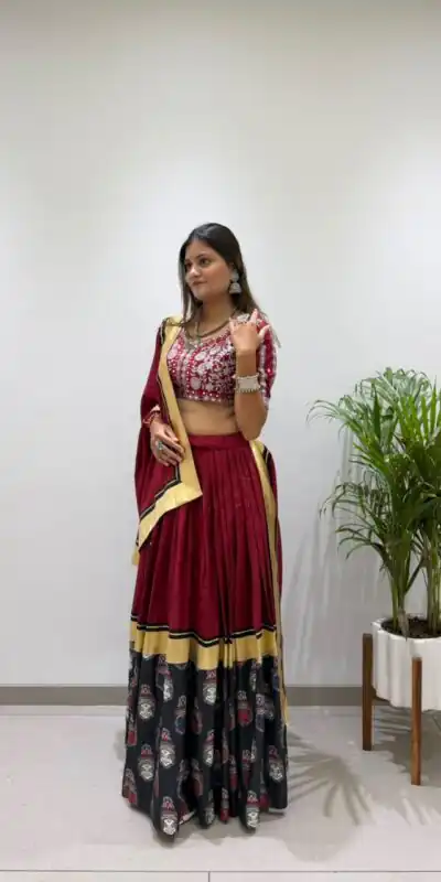 BE 507 Red Color Rayon Embroidery Work & Cowrie Work Lehenga Choli . Grab it for ₹1999. Delivery 4-6 Working Days. Shop now. | Lehenga, Bollywood Lehenga, Creative Lehenga, Designer Lehenga, Embroidered Lehenga, Party Wear Lehenga
