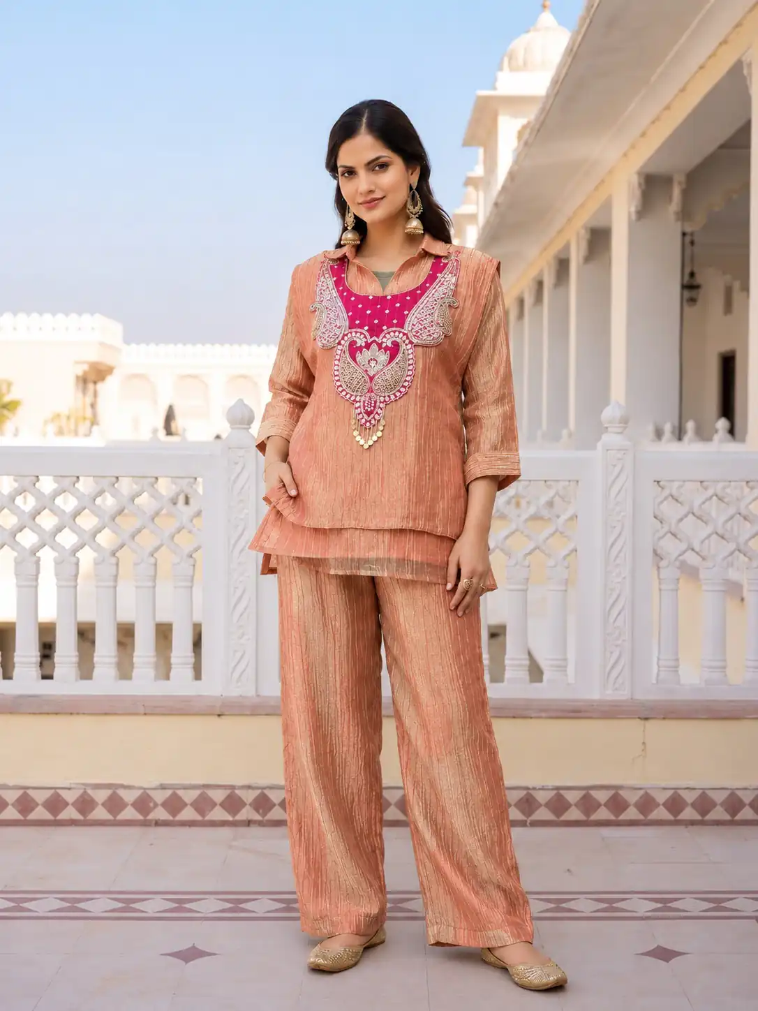 DIVA 180 Rust Colour | Brown Salsa Silk Kurti with Hand Work. Get it for ₹2299. Delivery 4-6 Working Days. Online Shop now. | Kurti, Bollywood Kurti, Creative Kurtis, Designer Kurti, Party Wear Kurti, Selfie Kurti